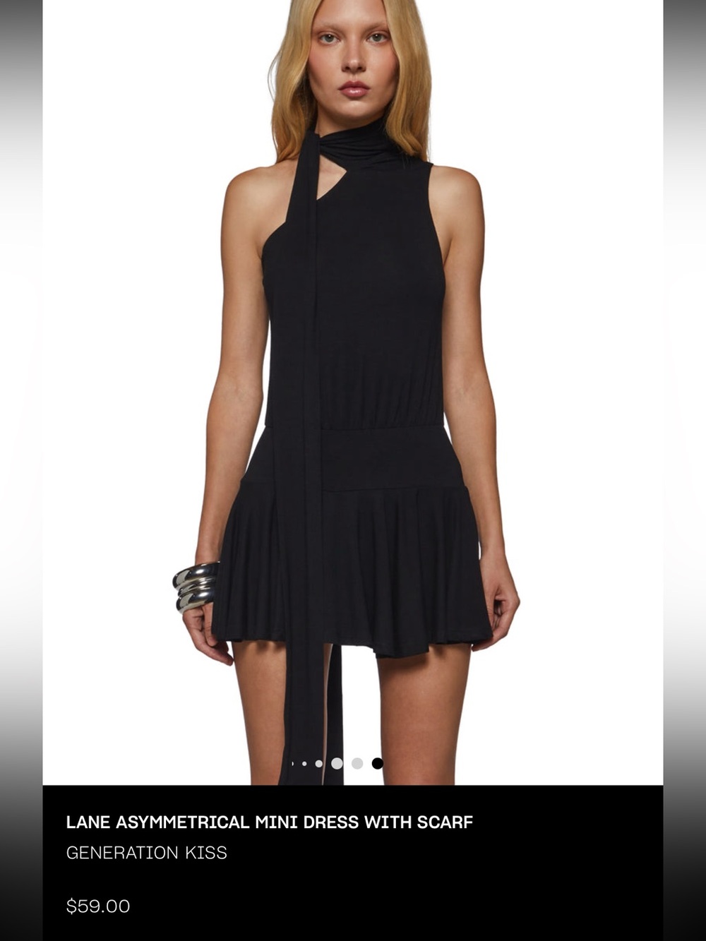 Dolls Kill Asymmetrical Black Mini Dress